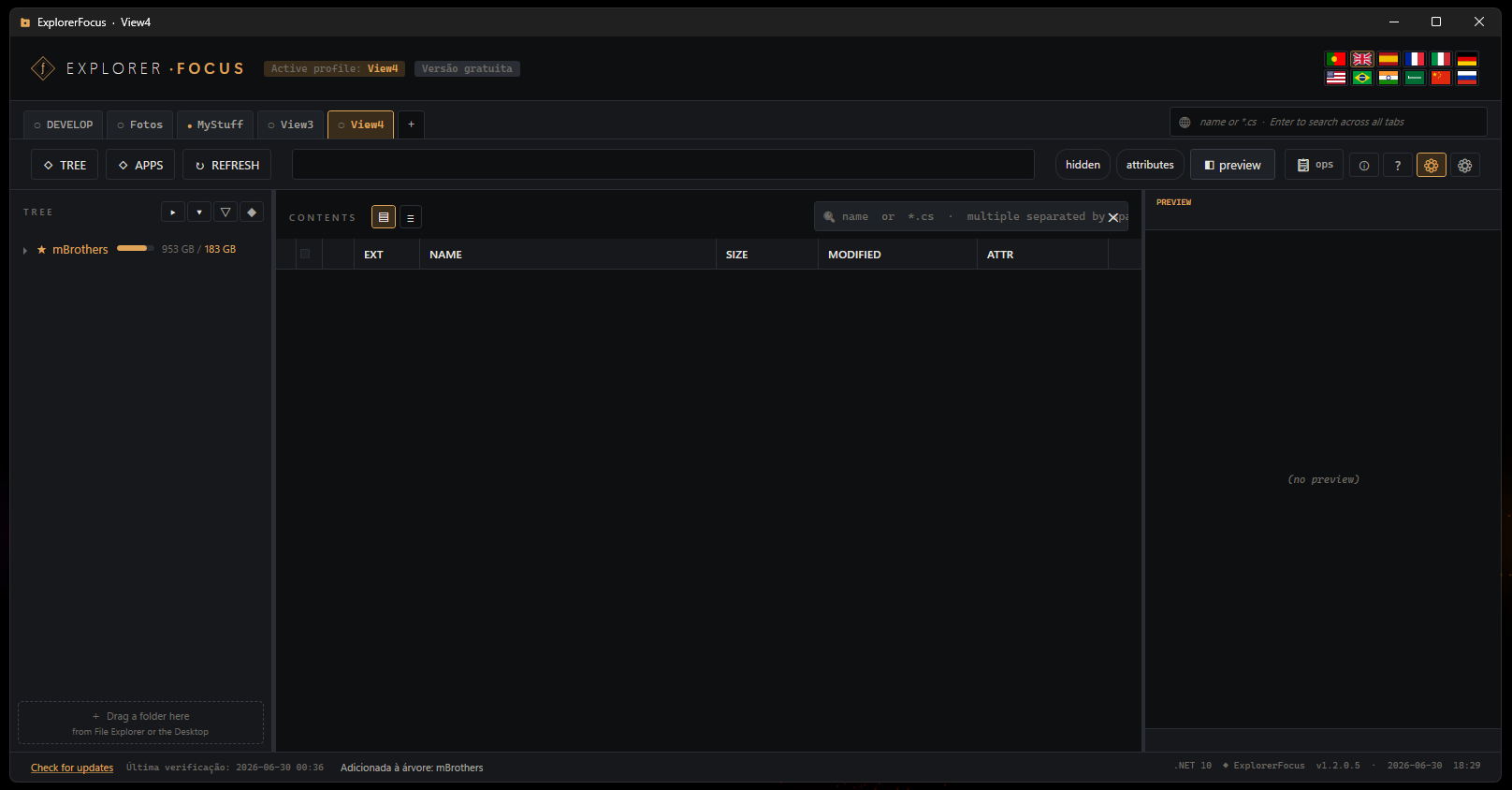 ExplorerFocus main window